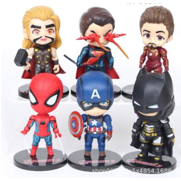 6 Pack Marvel  Avengers Heroes Figurer