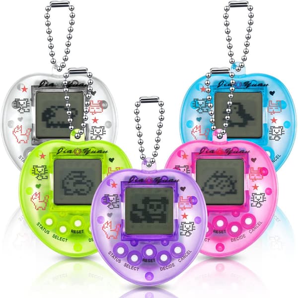 Tamagotchi Electronic Pet Game - Håndholdt virtuelt kæledyrslegetøj til børn på flere sprog White