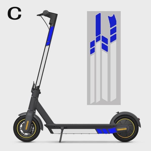 Reflekterande säkerhetsdekal Fluorescerande nattvarning för Segway Ninebot Max G30 elscooter H