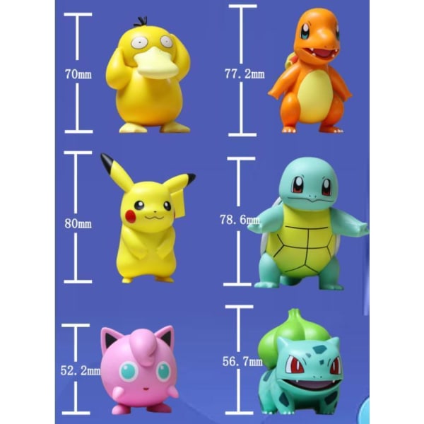 Original Pikachu Pokemon Figurer 8CM Ny Model Model 5