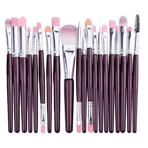 Eye Kit Makeup Brushes- 20 Pack Rosa