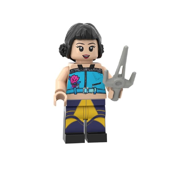 Ny produkt Kpop Devil Hunter Mini Actionfigur Byggstenar Leksak Anime Kringutrustning Skrivbordsdekoration Samling Julklapp 7