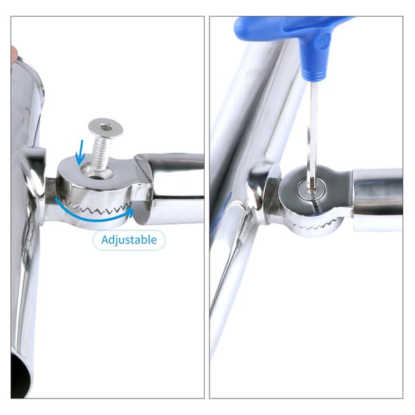 Justerbar stangholder til bådfiskeri Outrigger Plug-in Marine rustfrit stål stangholder