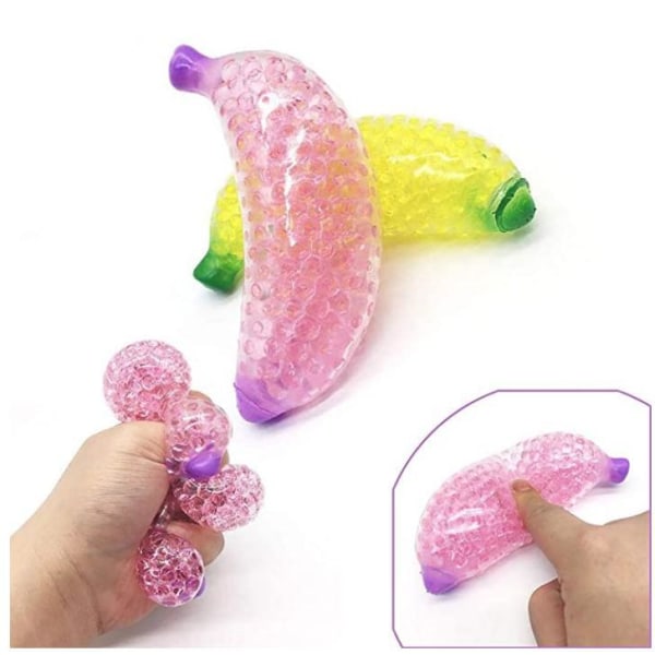 Frugt Banan Anti-stress ball fidget legetøj CE-certifikat Pink Rosa