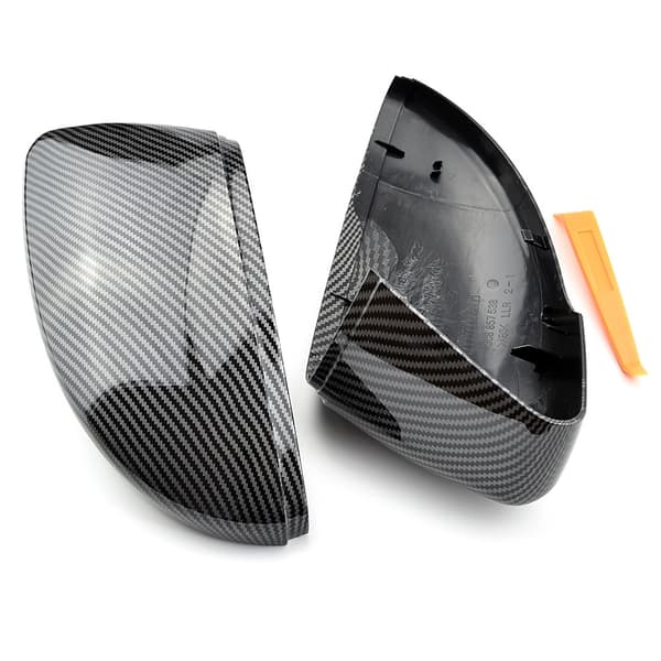 Sorte sidespejldæksler til VW Passat CC B7 Scirocco Jetta MK6 Beetle bakspejlhus biltilbehør Carbon Look