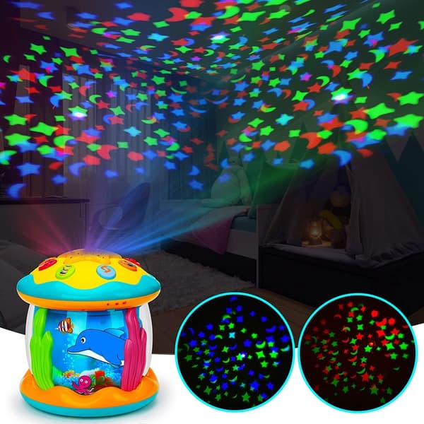 Ocean Light Projector Musikleksak för småbarn 1-3 år - Montessori Sensorisk gåva A