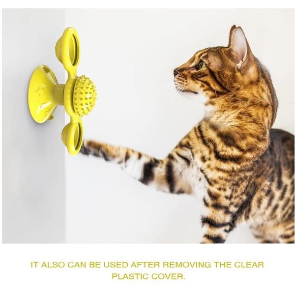 Windmill Toys for cats Puzzle spinning turntable toy