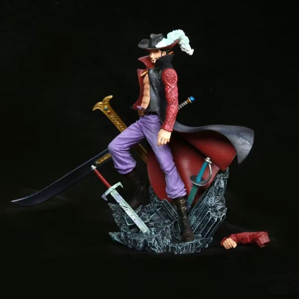28 cm Dracule Mihawk One Piece Figur - PVC modell staty för samlare och gåvor no box
