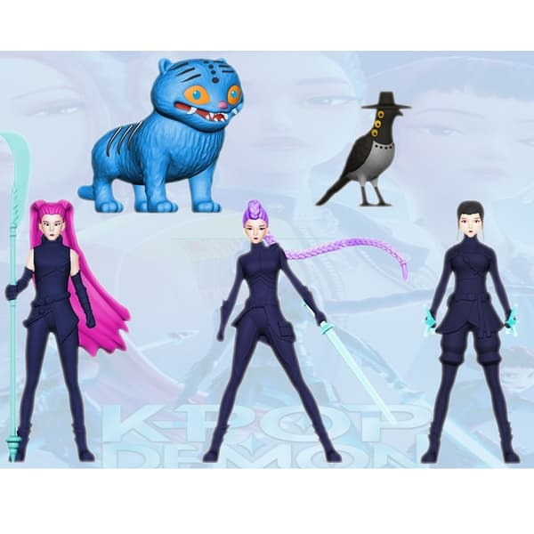 Anime Kpop Demon Hunter Figurmodellleksak - Spelbordsdekor och samlarpresent för barn 5pcs 1 set