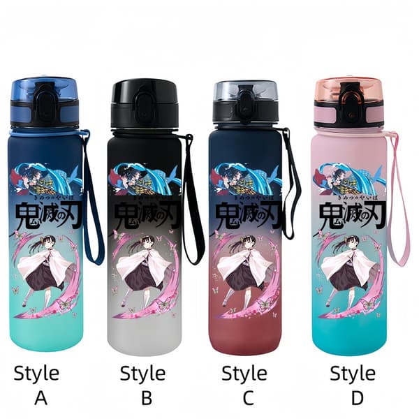 Demon Slayer Tanjirou Nezuko 650 ml vattenflaska - Bärbar tecknad kopp för barn utomhusbruk gm6 Style D