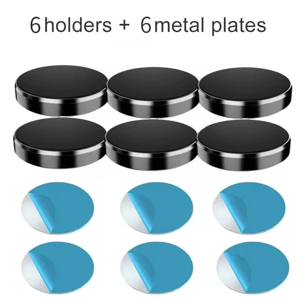 Magnetisk Biltelefonholder Monteringsstativ til iPhone 14 13 12 Pro Xiaomi Huawei Samsung OnePlus Black-Fixed
