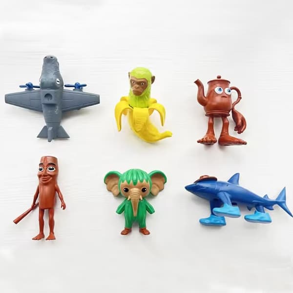 Italiensk Brainrot Figures Set – Tralalero, Bombardino, Crocodilo, Bananini – Samlardockapresent 18pcs