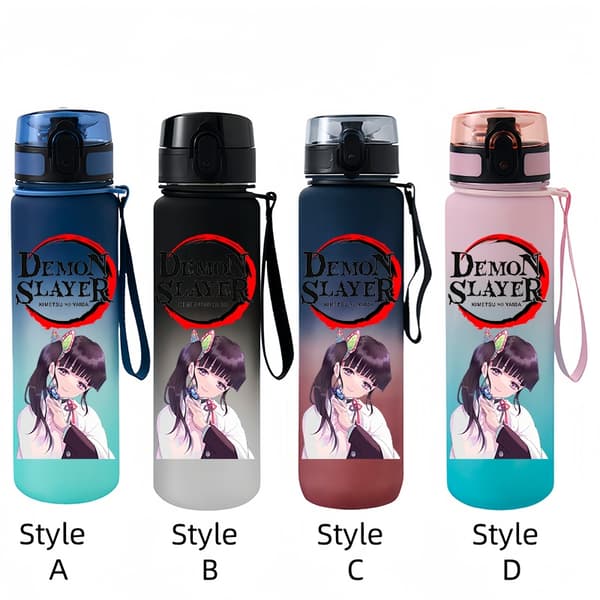 Demon Slayer Tanjirou Nezuko 650 ml vattenflaska - Bärbar tecknad kopp för barn utomhusbruk gm8 Style B