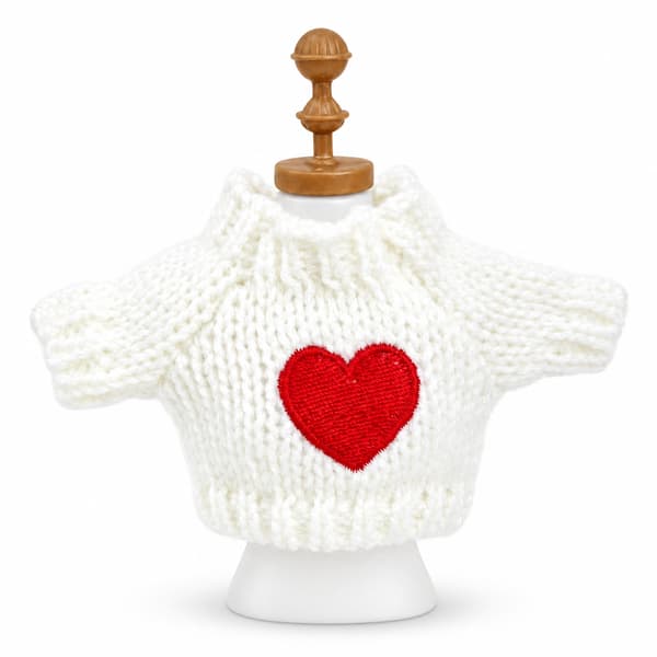Til 17 cm Labubu vinter juletøj babytøj hjerte macaron labubu vinyl tøj sweater 02 No Dolls