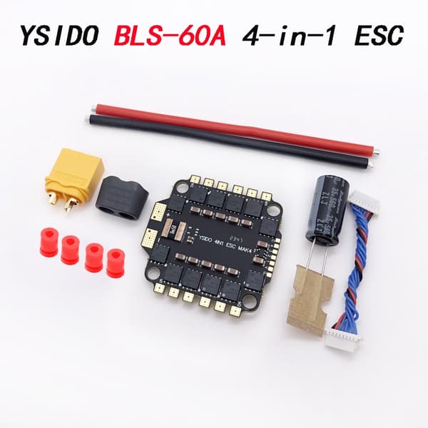YSIDO NY F4 V3S PLUS Flight Control FC Support BetaFlight/INAV BLS-45A/60A 4in1 ESC Stack Til RC FPV Drone Fly Quadcopter BLS-60A ESC