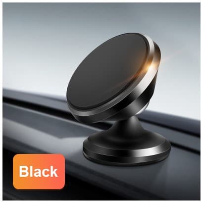 Universell magnetisk bilhållare för iPhone Samsung mobil GPS-stativ Silver