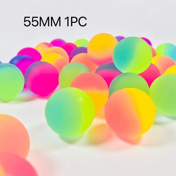 Tvåfärgad matt elastisk hoppboll - rolig flytande leksak för barn och vuxna 42MM Random 2PCS