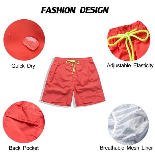 2026 Sommar Snabbtorkande Andningsbart Meshfoder Herrshorts Nylon Gym Strandshorts Masculino Academia Löparbaddräkt Black-M