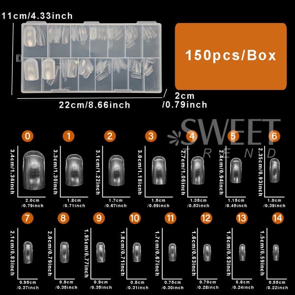 120/150 st Dual System Nagelforms Set för Akrylförlängning S513