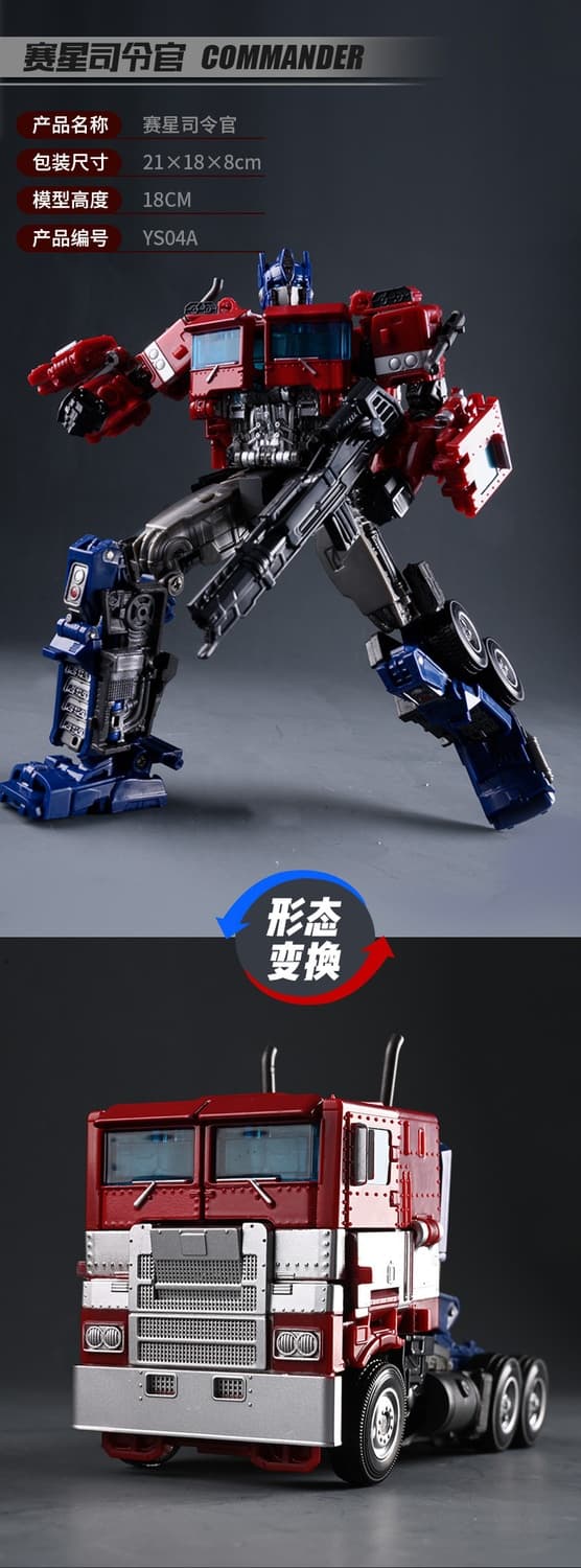 Transforming Robot Car Alloy Commander Optimus Prime Action Figur - Barnfödelsedagspresent 6699 7B