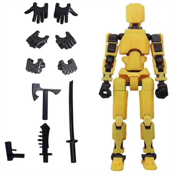 Titan 13 Action Figurer T13 Figur 3D Printed Multi-Jointed Movable Lucky 13 Action Figur Nova 13 Action Figur Dummy White