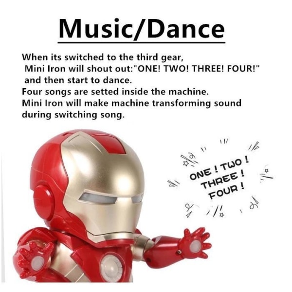 Marvel Heroes Dance Hero 8kpl mallit Iron man Blå