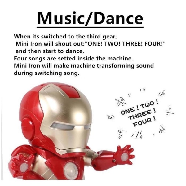 Marvel Heroes Dance Hero 8st Modeller Iron man Blå