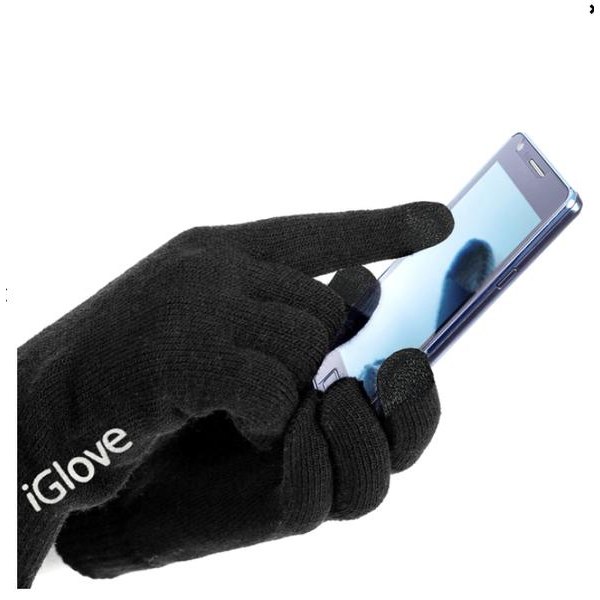 2 kpl iGlove Warm Smart Touch Gloves -hanskat - Unisex - musta - OneSize Black