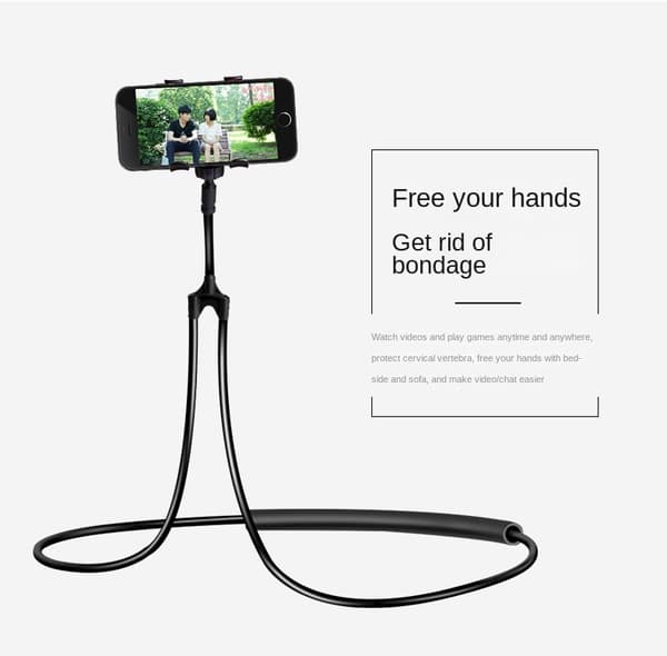 Justerbar 360° mobiltelefonholder til halsmontering til iPhone Xiaomi mini