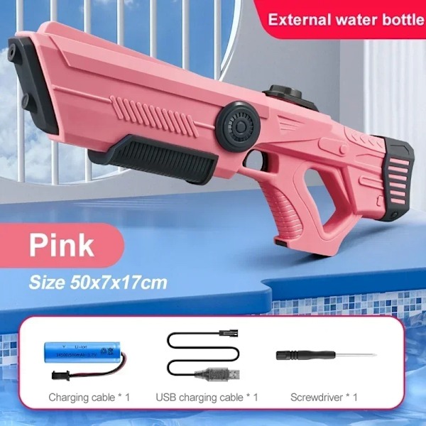 Elektrisk automatisk vattenpistol för barn och vuxna - strand- och sommarlek Red