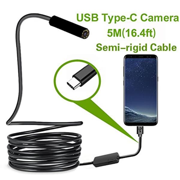 Typ-c Android USB-endoskopkamera 7,0 mm hårdkabel PC Android-telefon Endoskoprör Typ C Endoskopinspektion Minikamera Soft Cable 3m