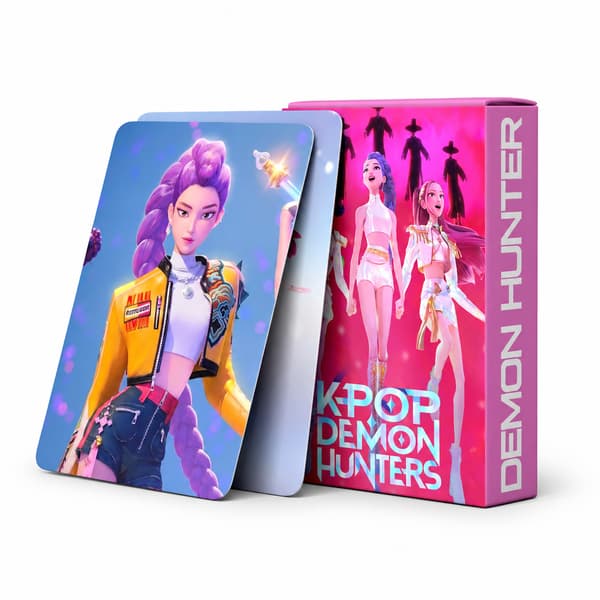 55 Demon Hunter Kpop LOMO-kort til 2D Anime Collection - Perfekt til fans og samlere! black