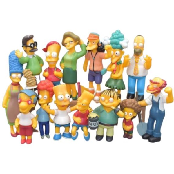 14 Pack Simpsons Family Figurer