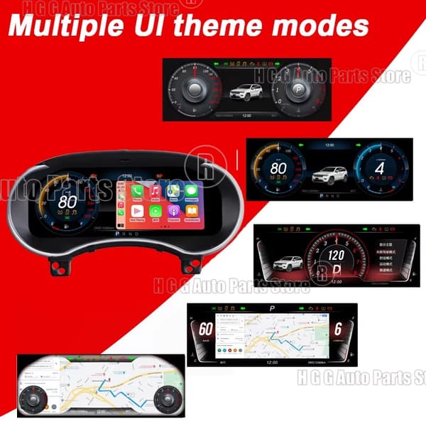 Digital instrumentpanel för Dodge Durango 2011 2012 2013-2020 Hastighetsmätare för instrumentpanel Stöder trådlös CarPlay/Android Auto 8G 128G Radio