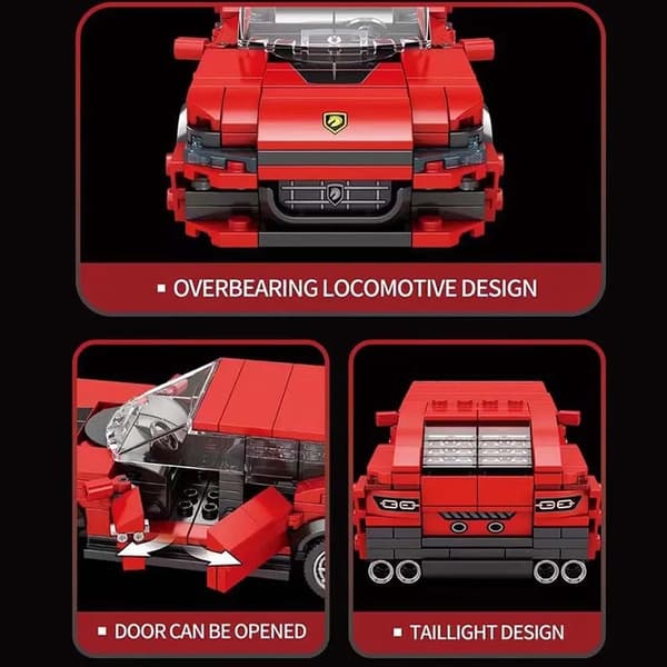 Supercar Building Blocks Set - Speed ​​Series Racing Vehicle MOC Model Leksaker för barn 672 385pcs