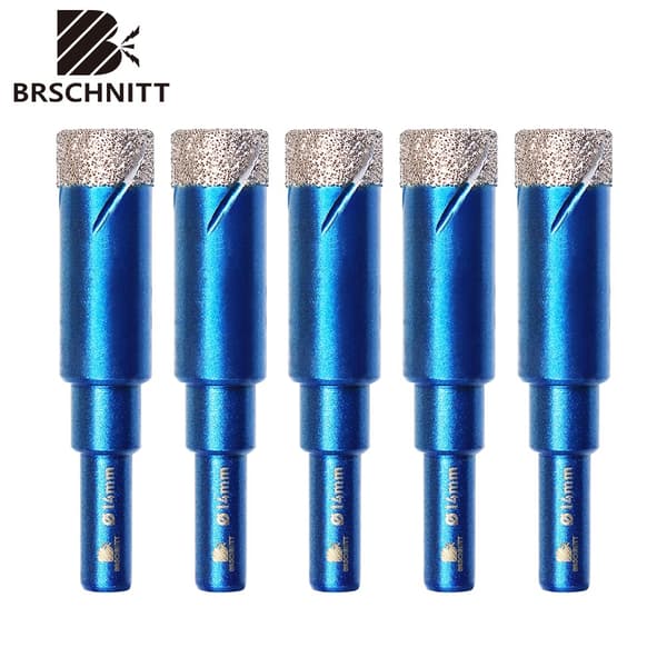 Borrsats med rund skaft för porslinsplattor, keramik, sten, granit, 5 delar, förpackning 5 pcs  12 mm