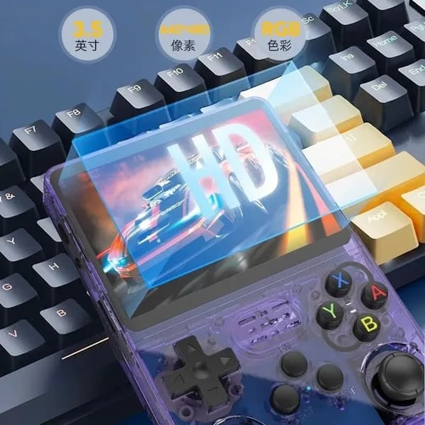 ARKOS R36S Retro Handheld Video Game Console Linux System 3,5 tums IPS-skärm R35s Pro Portable White 64GB