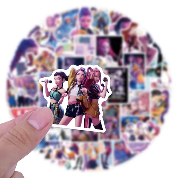 55 STK KPop Demon Hunter Stickers - Søde Derpy Tiger Decals til telefon, bærbar computer, skateboard og mere 55pcs