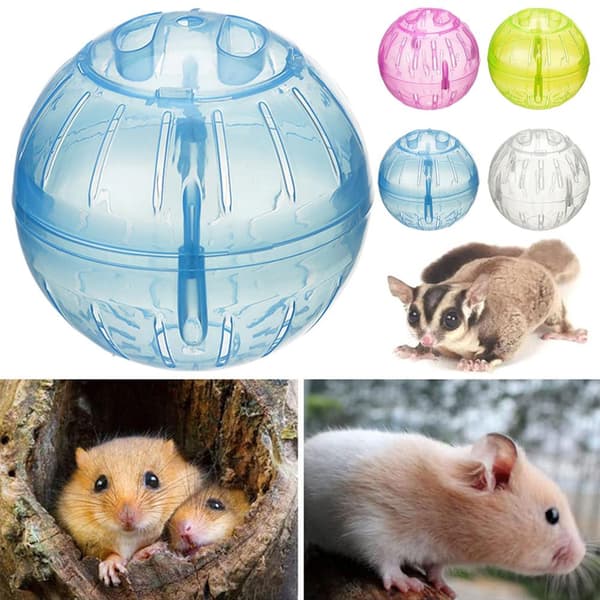 Transparent akryl hamstertræningshjul flugtsikkert lille sikkert bærbart letvægts multiaktivitetsbur til kæledyr P5F9 B