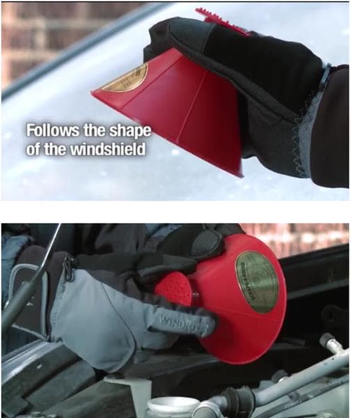 Car Windshield Snow Removal Car Windshield Ice Scraper Tool Smart Red