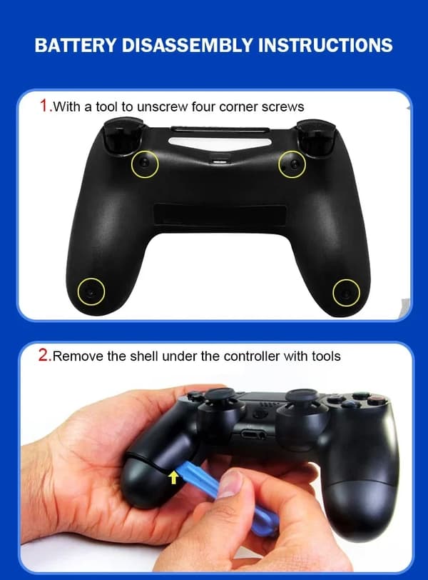 PS4 PS4 Pro-controllerbatteri til SONY PS4 Slim LIP1522 Dualshock 4 V1 V2 trådløs controller Playstation GamePad 4x batteri PS4 Pro x1