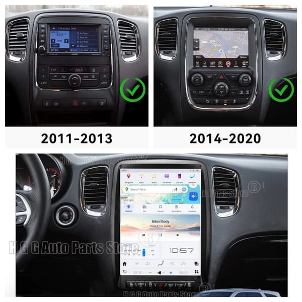 Digital instrumentpanel för Dodge Durango 2011 2012 2013-2020 Hastighetsmätare för instrumentpanel Stöder trådlös CarPlay/Android Auto 8G 128G Radio