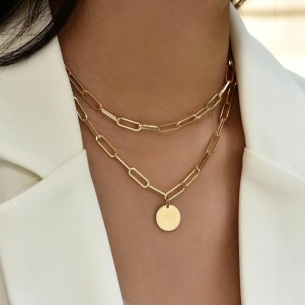 Ny smykke kreativ simpel halskæde halskæde choker Gold