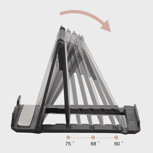 Smartphone Holder Bordstativ Universal Foldbar Beslag til iPad iPhone Samsung Xiaomi Huawei White