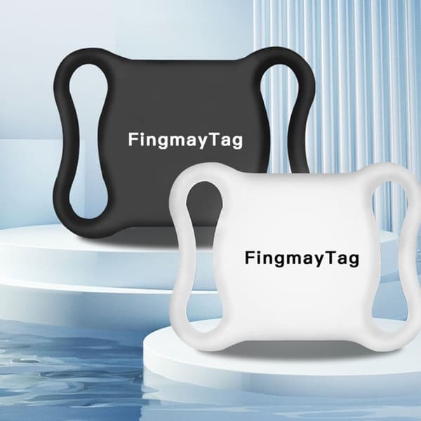 Bluetooth GPS Tracker til kæledyr, børn og bagage - Real-Time Location Finder til hunde, katte og mere Black