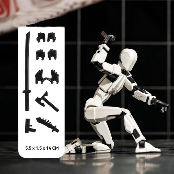 T13 Action Figure – Titan 13, Nova 13 – 3D-printet Multi-Jointed Movable Model Legetøj Transparent