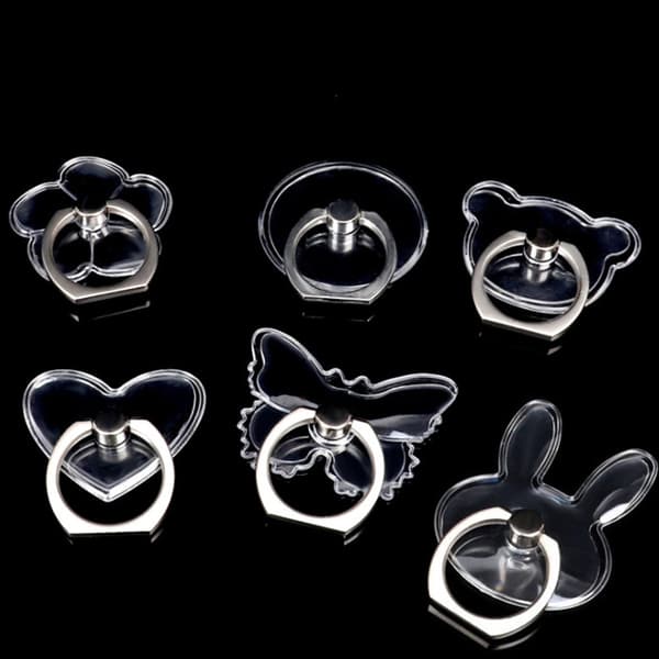 Universal Magnetisk Telefonholder Stand Fingerring Transparent til iPhone 11 12 XS Max style 4