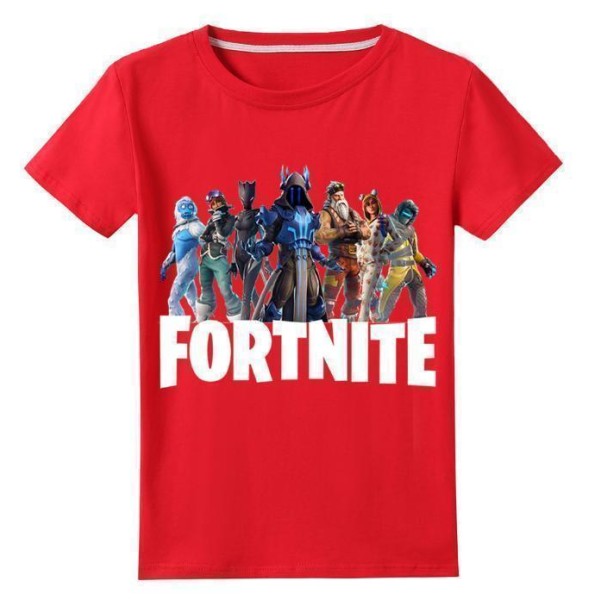 T-shirt med Fortnite Print 4 stk Størrelser 130 til børn Red
