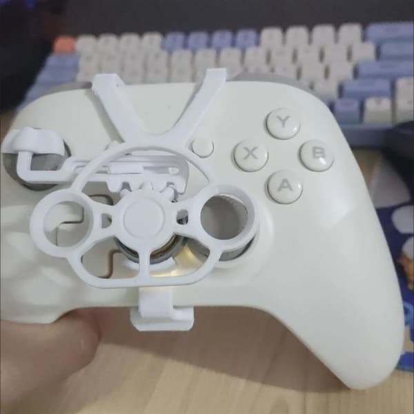 Rat til racerspil til gamepad, gaminghjul, spilcontroller, mini-rat, gamepad-tilbehør White