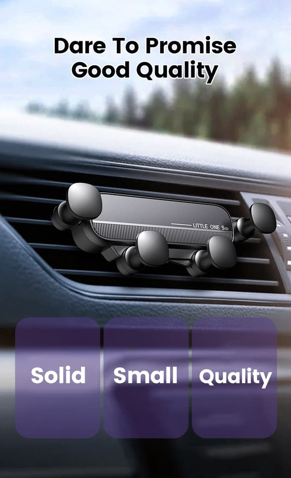 Gravity Biltelefonholder Luftventilmontering Universal Mobilstativ til iPhone 13 12 Xiaomi GPS Black Style A
